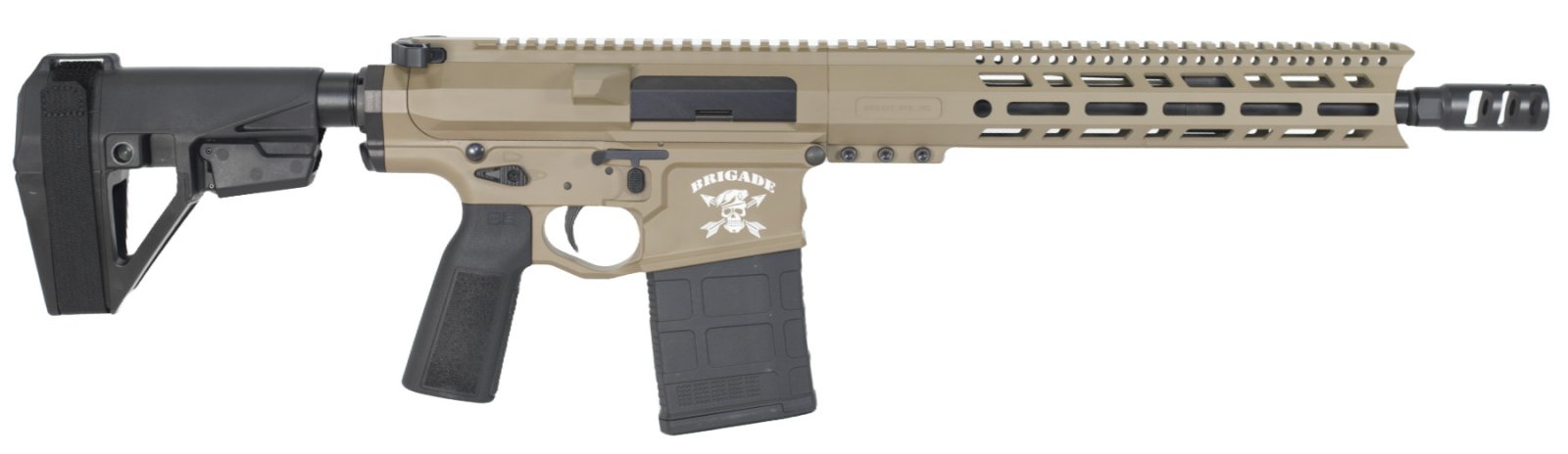 BRIGADE BM-10LR 308 12.5 FDE SBA5 MLOK PG - Brigade Manufacturing - .308 Win