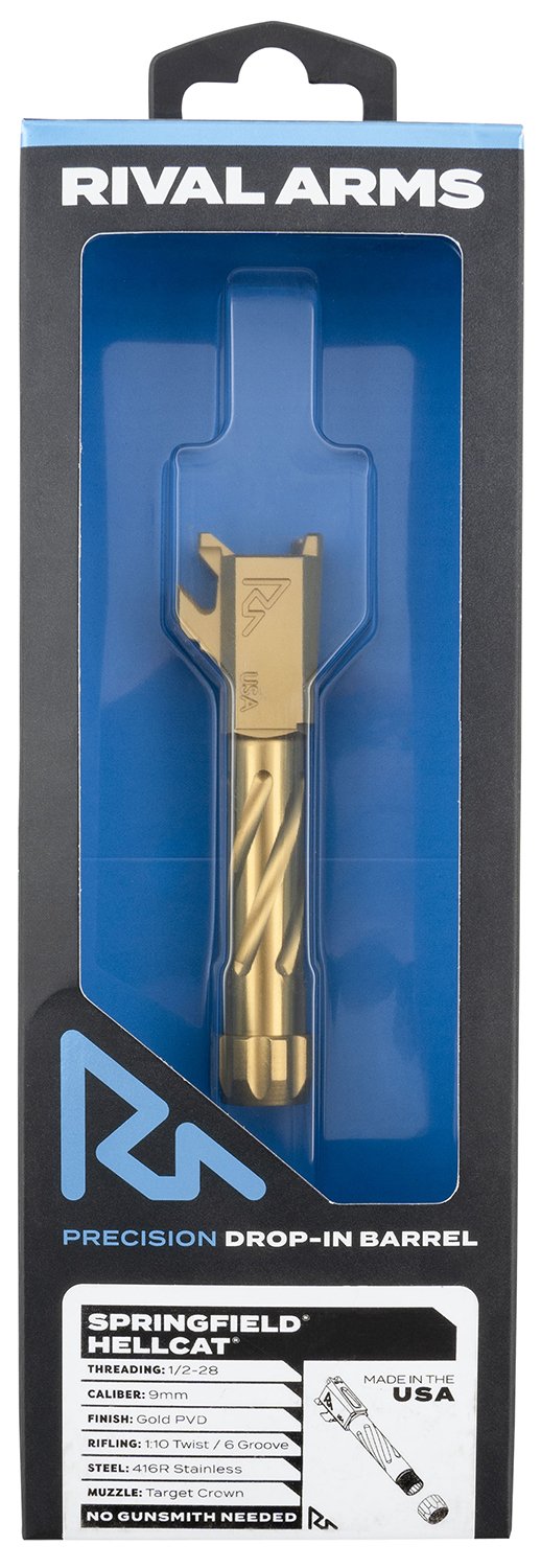 Rival Arms RA-RA20H102E Gold PVD Barrel for Springfield Hellcat 9mm