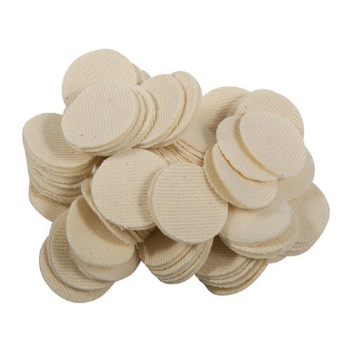 Brownells Heavy Duty Cotton Round Patches 1.25"/.30-.35 Cal 100 Pack