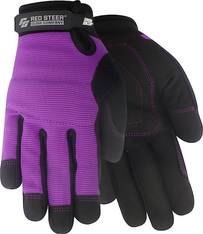 RED 159-L Women's Utility Glove Synthetic Leather Palm Breathable Back