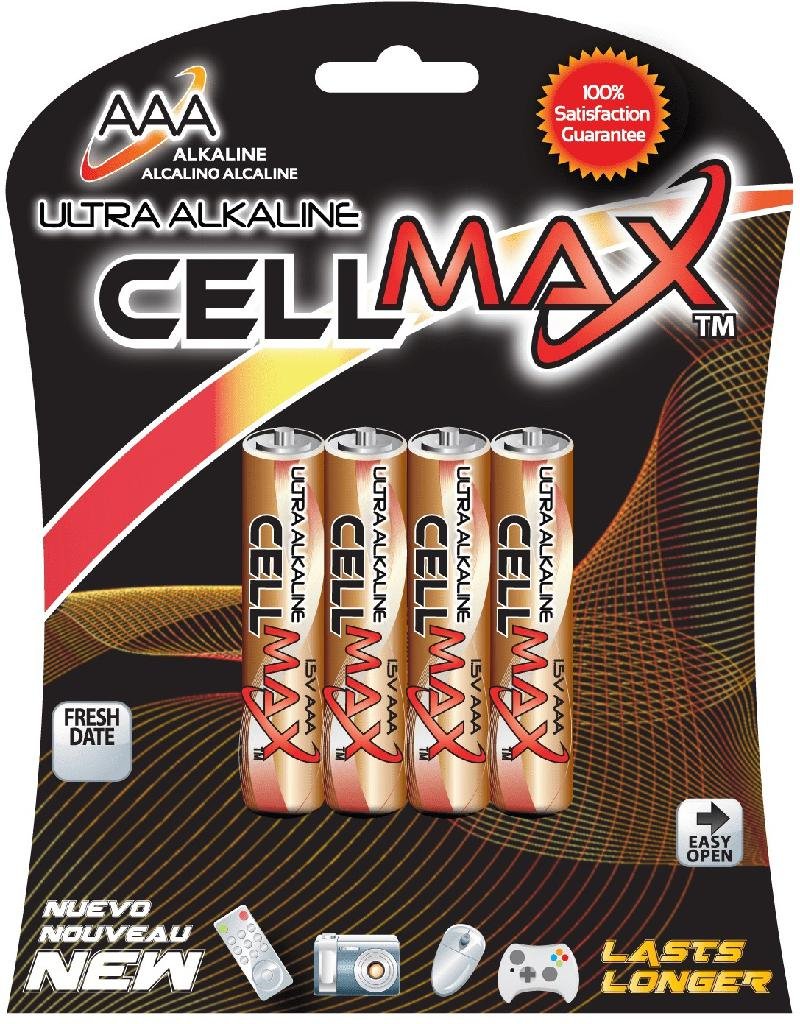 Value Max CellMax AAA Ultra Alkaline Batteries 4-Pack CM-LR03-BP4