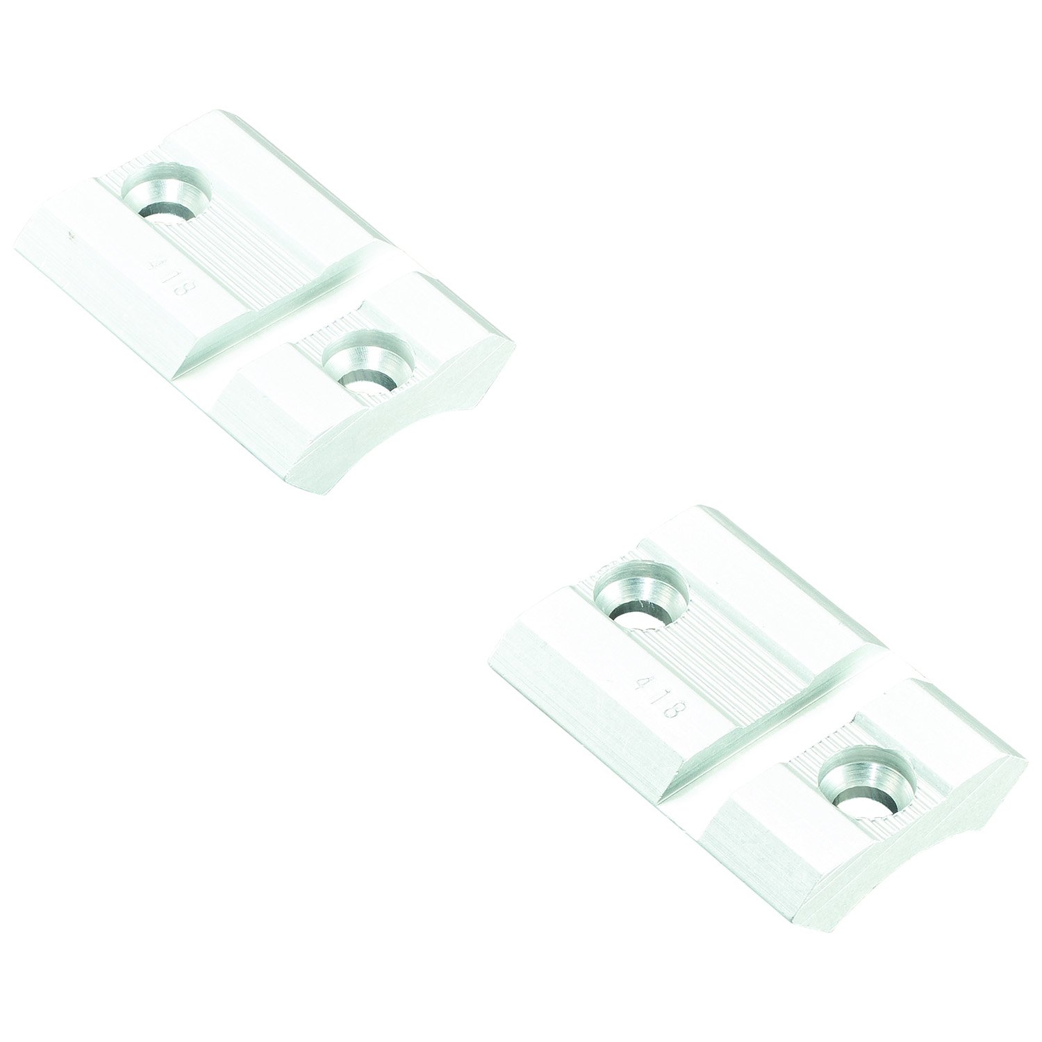 Weaver 48453 Top Mount Base 418S Silver 2-Piece Aluminum - Weaver - TOP MOUNT BASE