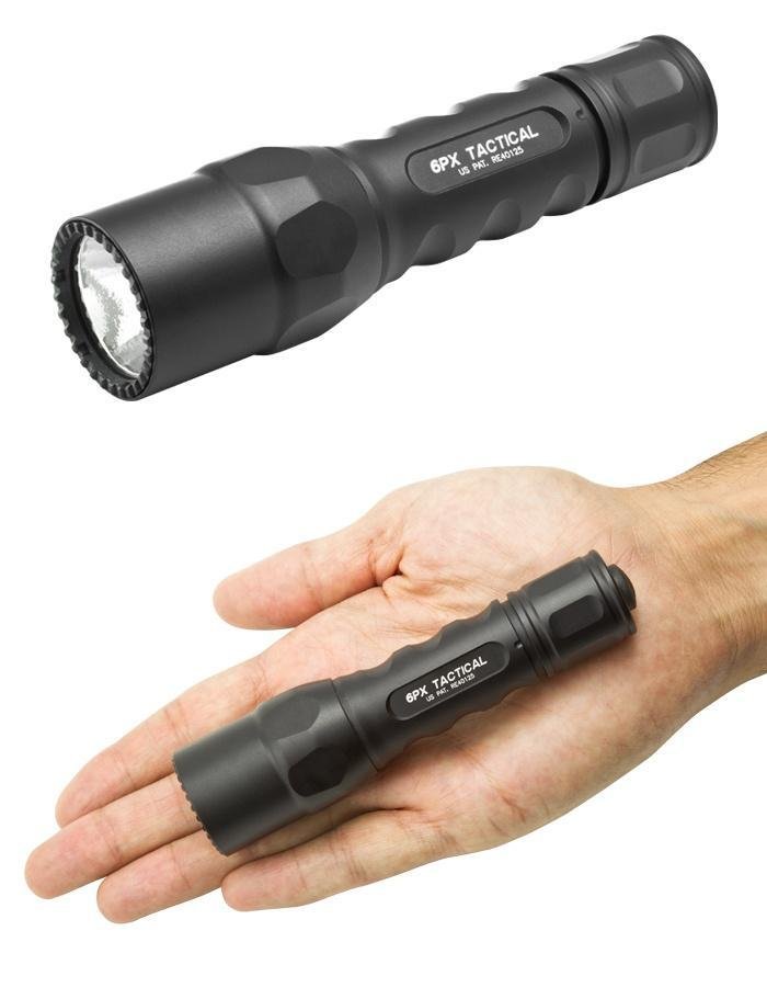 SureFire 6PX-C-BK Tactical Flashlight, 600 Lumens, Single Stage, 6V LED