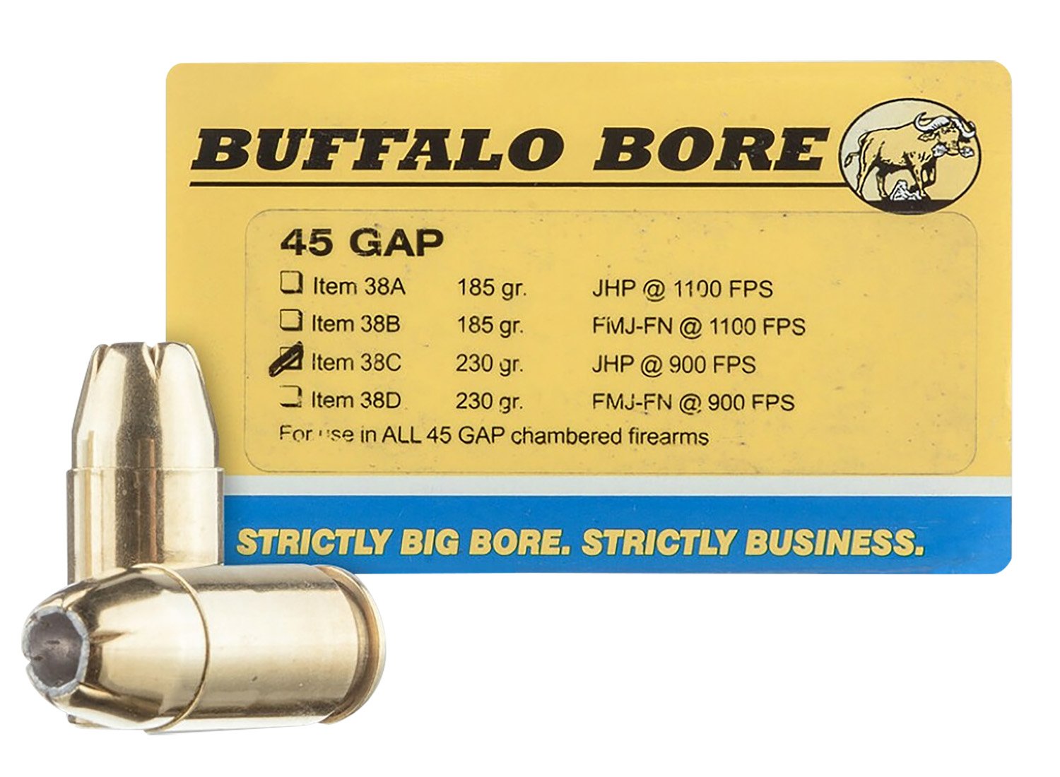Buy Buffalo Bore 38C20 45GAP 230gr JHP Ammo 20 Rounds online
