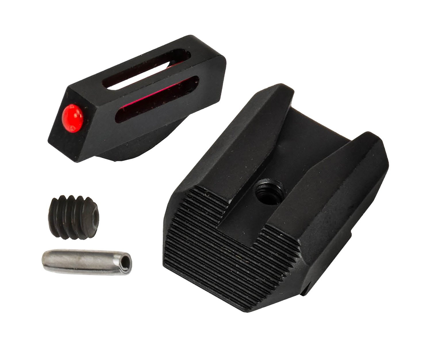 Kimber 4000153 KS6 Fiber Optic Sight Set Red Front Black Rear