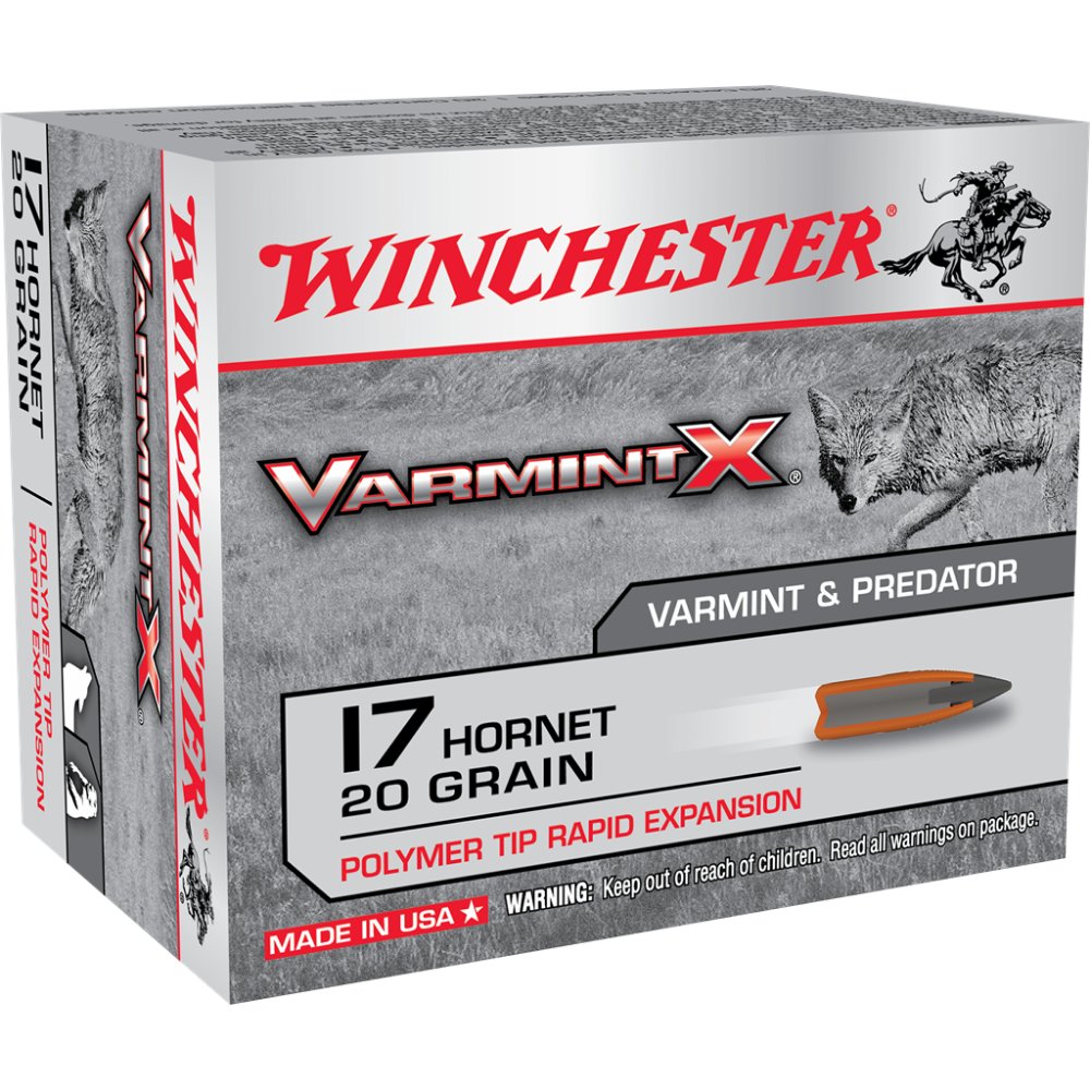 Winchester Ammo X17P Varmint X 17 Hornet 20 gr Polymer Tip Rapid Expansion 20 Bx/10 Cs - Winchester - POLYMER TIP RAPID EXPANSION