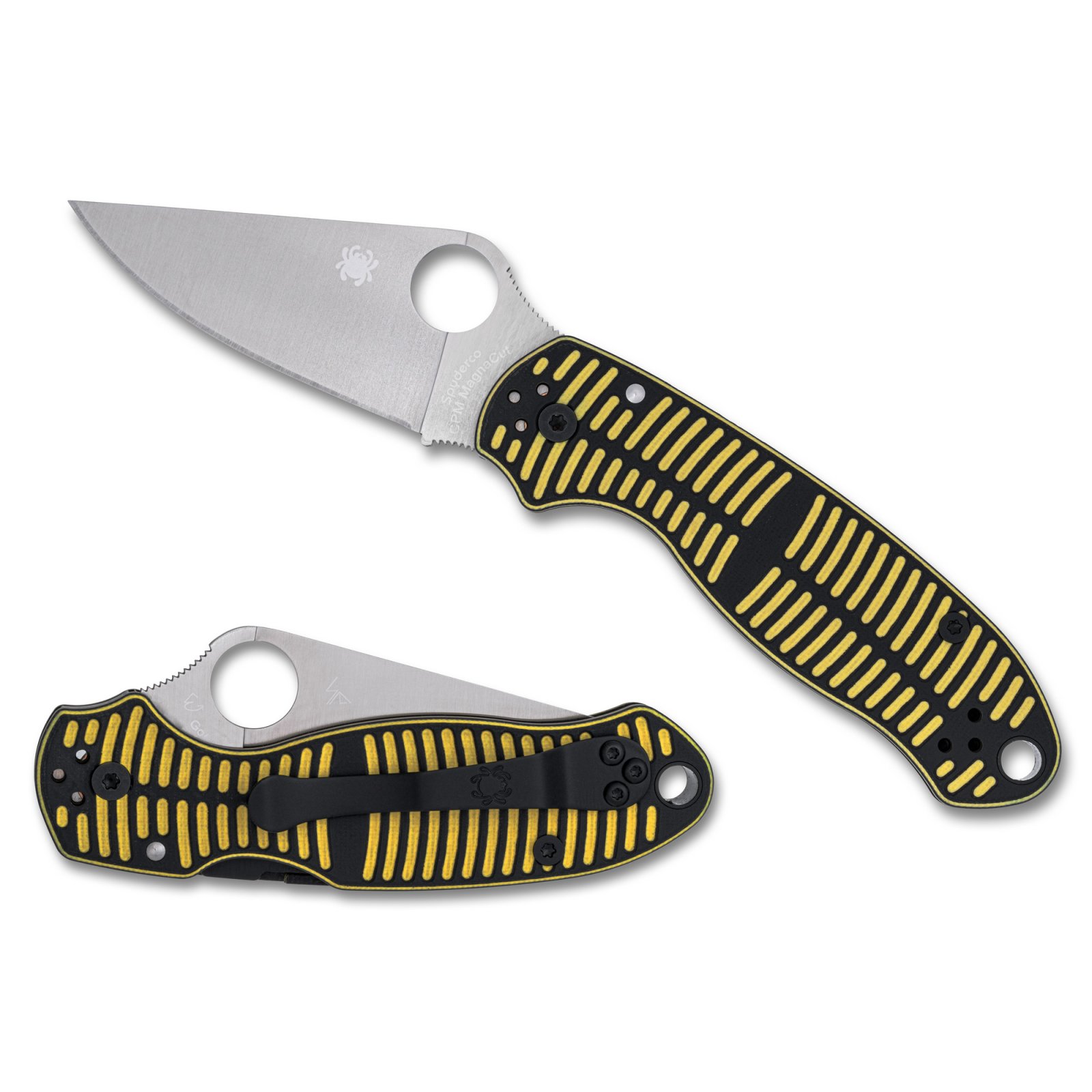 Spyderco C223GBKYLMCP Para 3 Salt 2.93" Satin CPM MagnaCut G-10 Knife