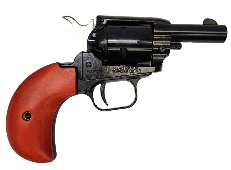 Heritage Mfg BK22B2BH Rough Rider Barkeep Revolver, 22LR, 6rd Capacity, 2" Barrel, Black Oxide Finish, Cocobolo Birdshead Grip