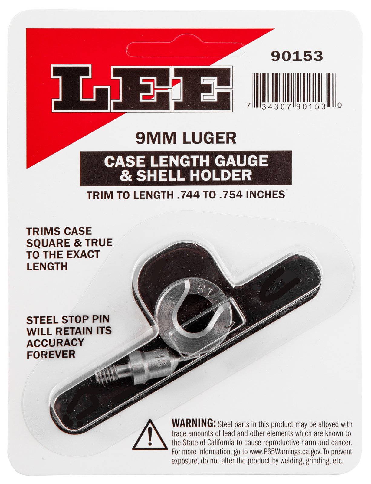 Lee Case Length Gage and Shell Holder 9mm Luger