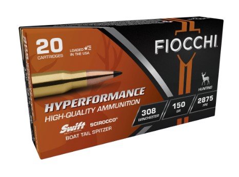 Fiocchi 308SCA Hyperformance 308Win 150gr Swift Scirocco II 20 Rounds - Fiocchi - SWIFT SCIROCCO II BONDED