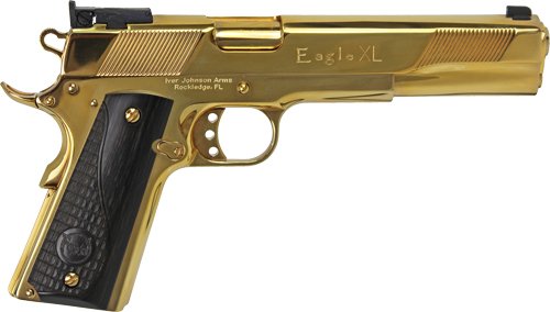 Iver Johnson XL10NPBW Eagle XL 10mm 6" 24K Gold Black Wood