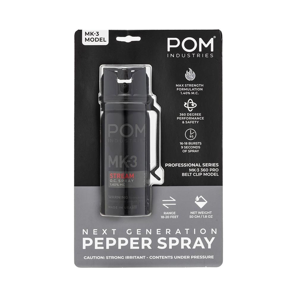 POM Pepper Spray MK3 Professional Model Black 2 oz - SCCY