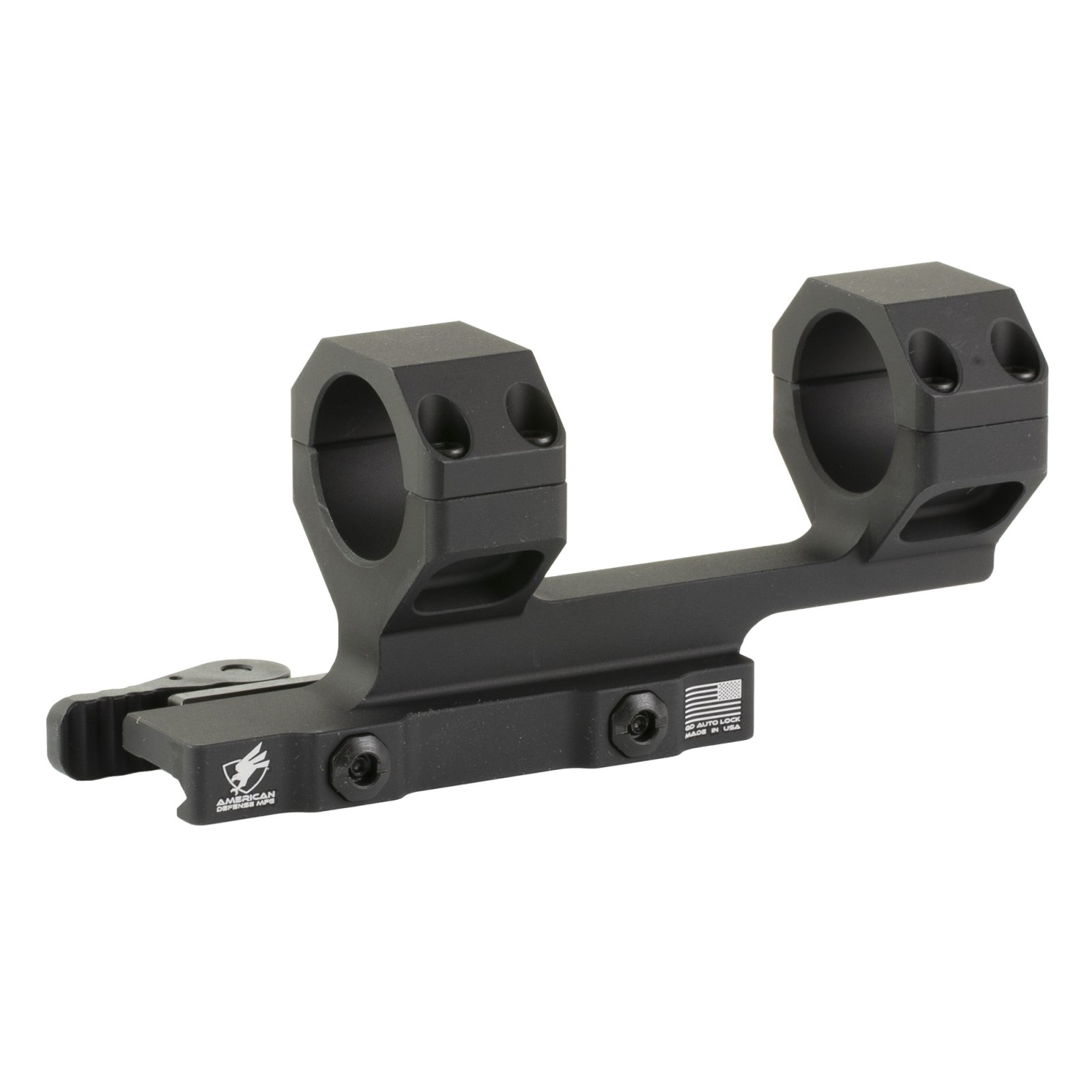 American Defense AD-DELTA-C-M-30-STD Quick Detach 30mm Scope Mount Black