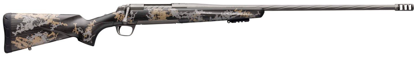 Browning X-Bolt Mountain Pro 6.5 Creedmoor 4+1 22" MB Fluted Tungsten Gray Cerakote Accent Graphic Black Carbon Fiber Stock Right Hand (Full Size) - Browning - 6.5 CREEDMOOR
