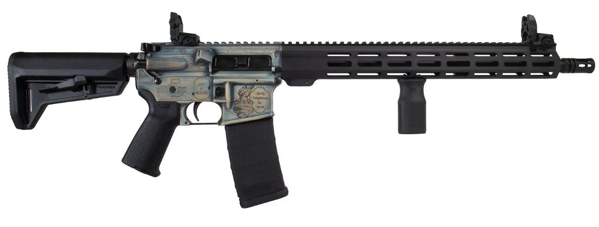SHARK COAST WHITE DISTRESSED AR15-CA COMPLIANT 5.56 10RD 300-045-1000-11CC - Shark Coast Tactical - 5.56