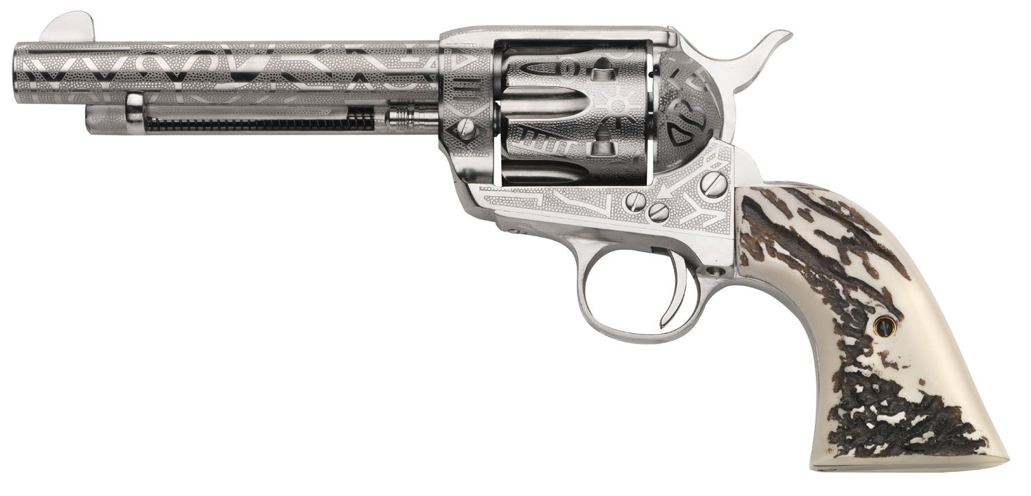 Taylors & Co. 1873 Cattle Brand .357 Mag Revolver Nickel Engraved