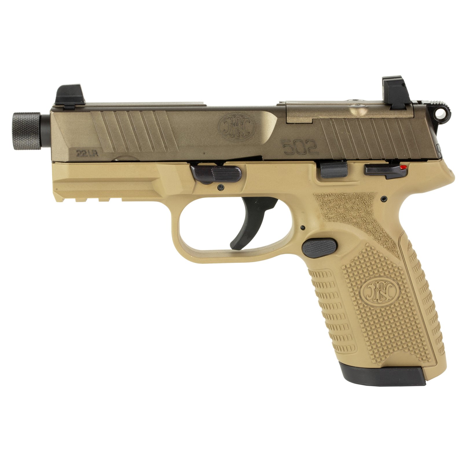 FN 502 Tactical Single Action Semi-Automatic Pistol .22 Long Rifle - FN America - .22 LR