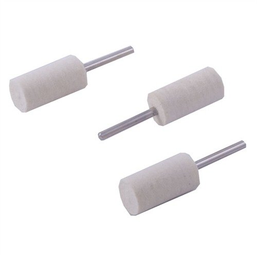 Brownells Mandrel Mounted Felt Bob Square 1"X1/2" 3 Pack - Brownells