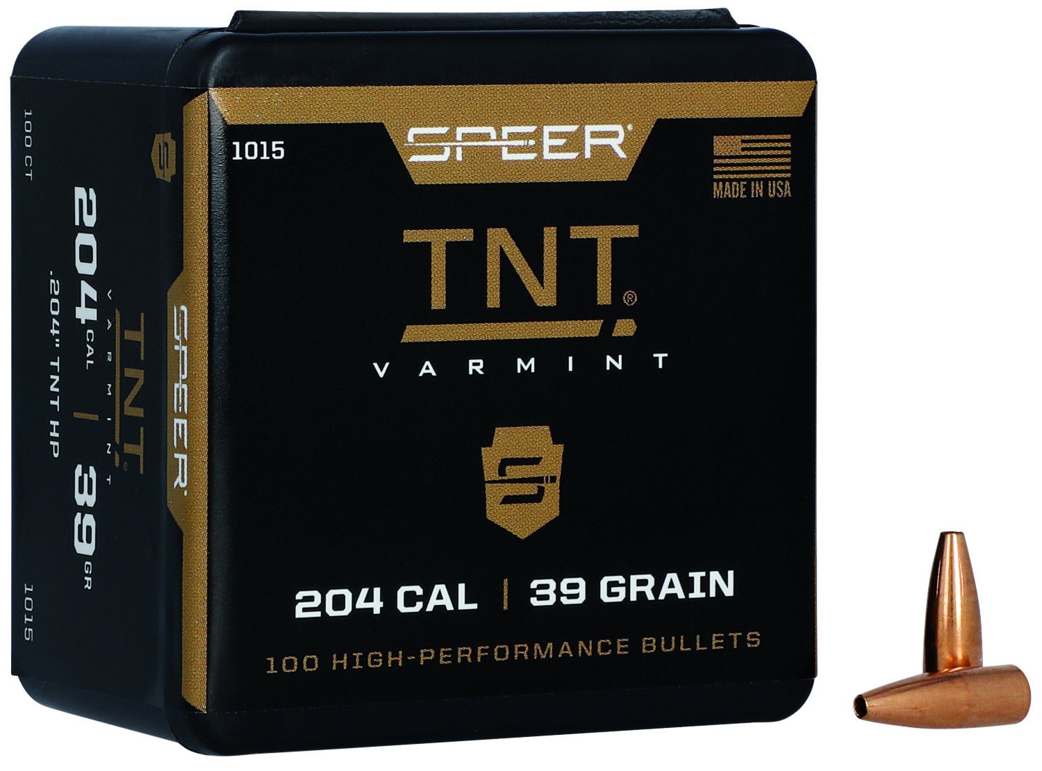 Speer 1015 TNT .204 Cal 39gr Hollow Point Bullets 100ct Box