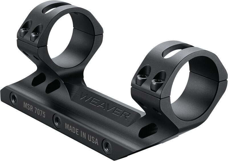 Weaver 99680 1-Piece 30mm MSR Optics Mount, 7075-T6 Aluminum, Black - Weaver