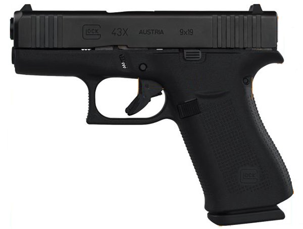 Glock G43X 9mm Subcompact Pistol Black Slimline Frame & nDLC Slide 10+1