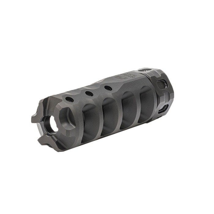 Precision ARMAMENT HYPERTAP 556 MUZZLE BRAKE 22 CALIBER 1/2-28 SS BLACK