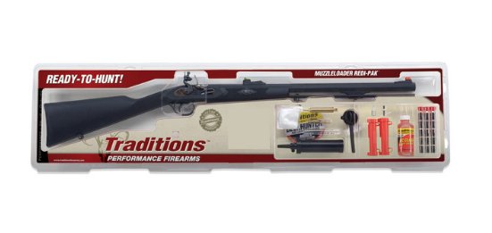 Traditions RS382050 PA Pellet Ultralight Flintlock .50 Cal 26" Black CeraKote - Traditions Performance Firearms - .50