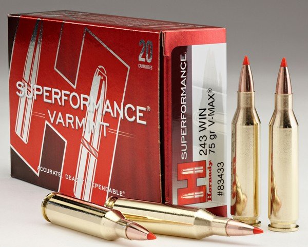 Hornady 83433 Superformance Varmint 243 Win 75 gr V-Max (VMX) 20 Rds