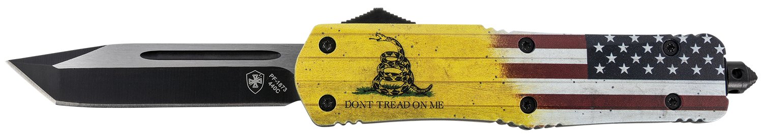 Templar LDTOM231 Gen II OTF Tanto Knife 3.5" 440C SS Blade Yellow Handle - TEMP - TANTO