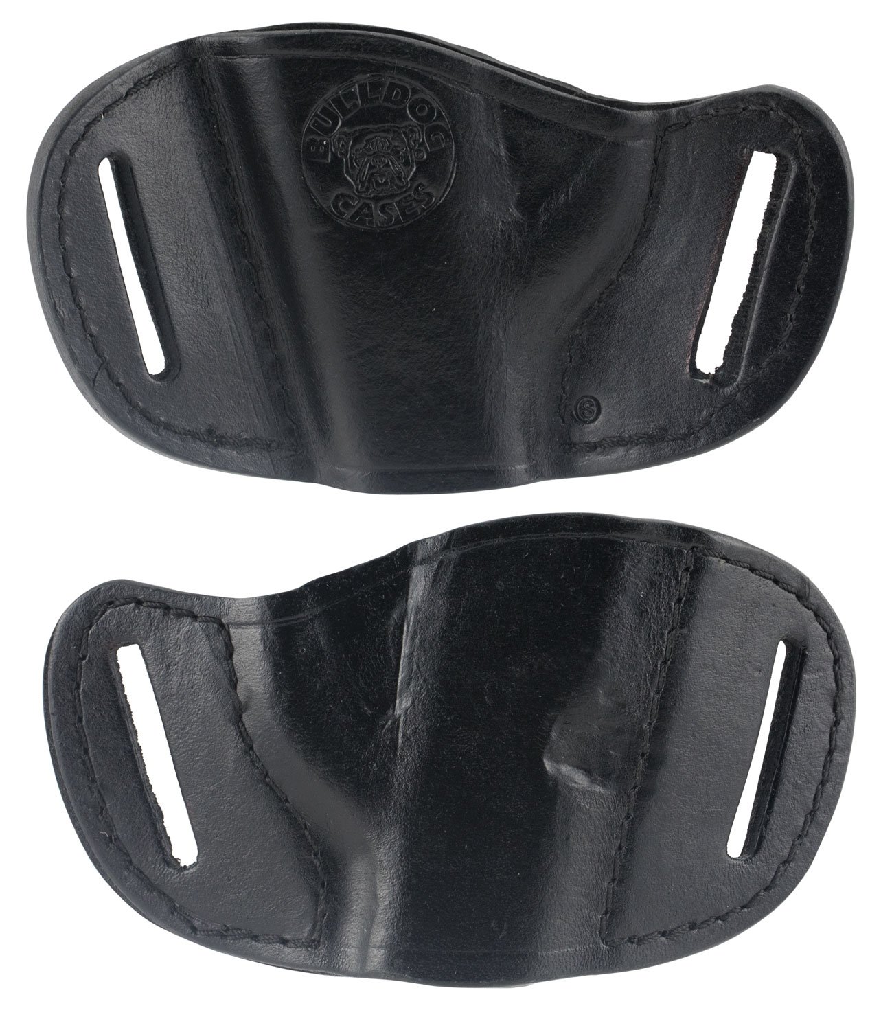 Bulldog MLBS Molded OWB Black Leather Belt Slide Holster Right Hand