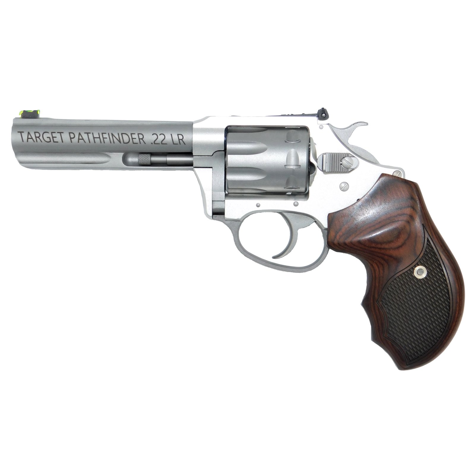 Charter Arms 72243 Pathfinder 22LR Revolver 4.2" Stainless Rosewood - CHARTER ARMS - 22 LR