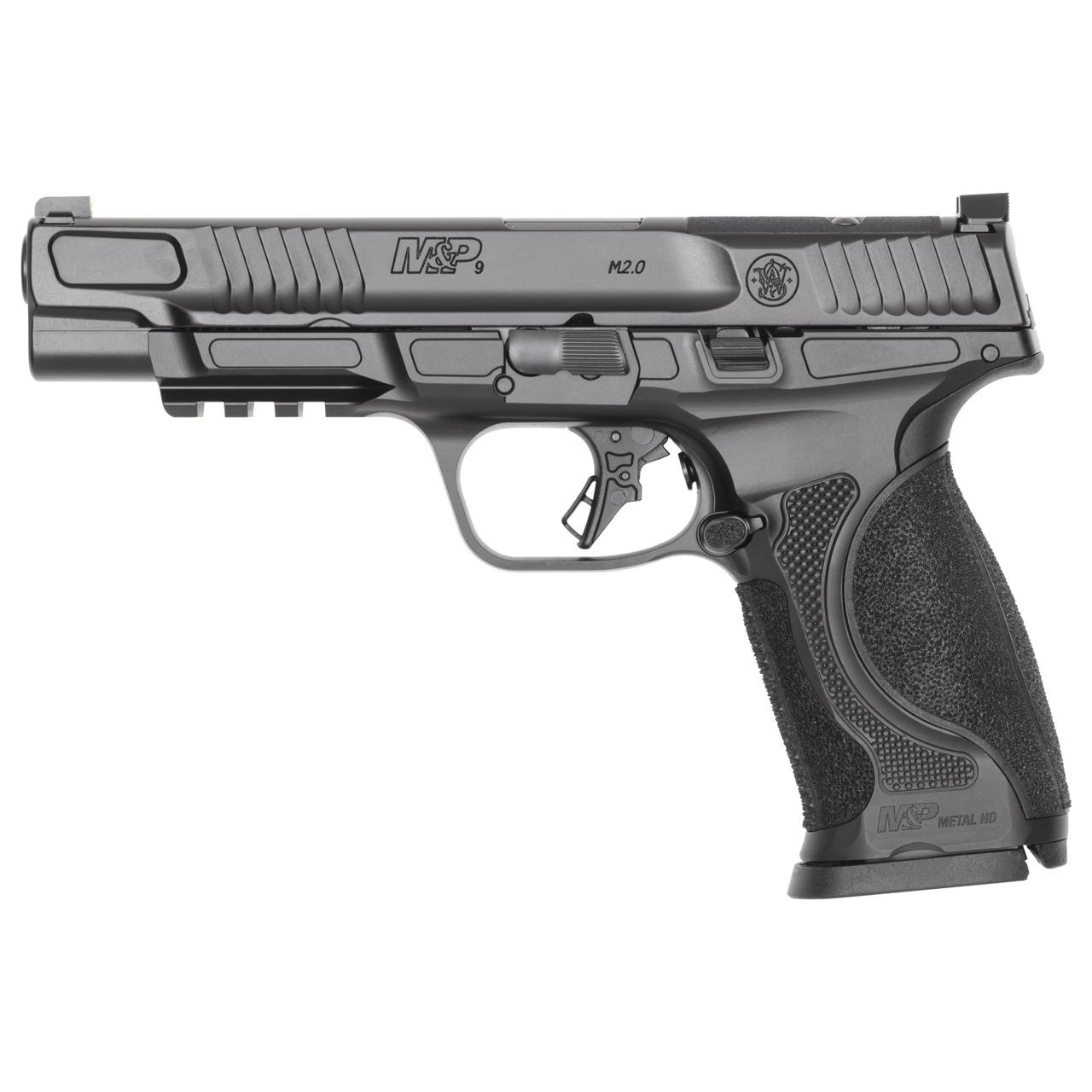 S&W M&P 9 M2.0 Metal HD Optic Ready Full Size Handgun 9mm Luger 15rd Magazines(2) 5 Barrel No Thumb Safety