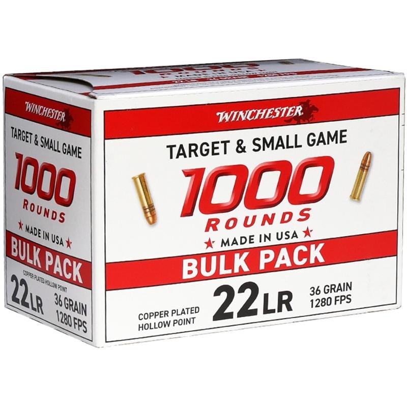 Winchester Target & Small Game Rimfire Ammunition .22 LR 36gr PHP 1280 fps 1000/ct - Winchester