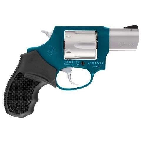 Taurus 856 Ultra-Light Handgun, .38 SPECIAL +P, 6-Round, 2-Inch Stainless Steel Barrel, Aluminum Frame, Sky Blue Finish, Transfer Bar Safety