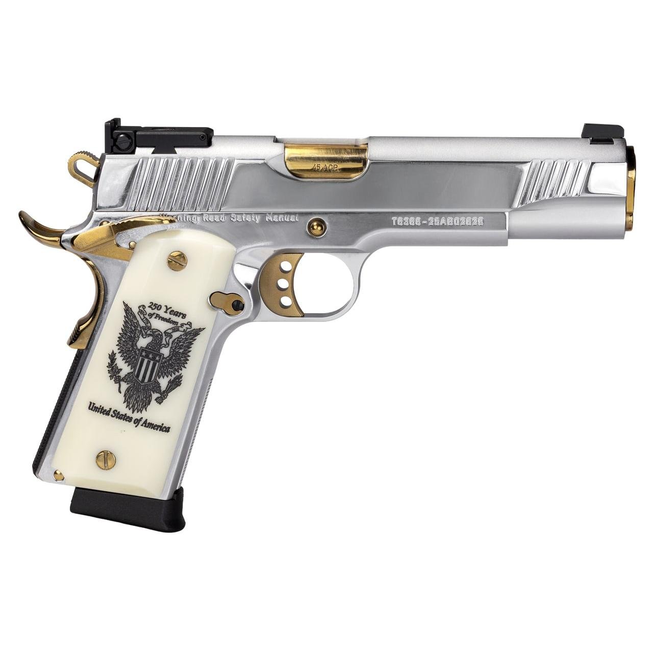 EAA Girsan MC1911 45 ACP 8Rd Chrome Special Edition - EAA Girsan - 45 ACP