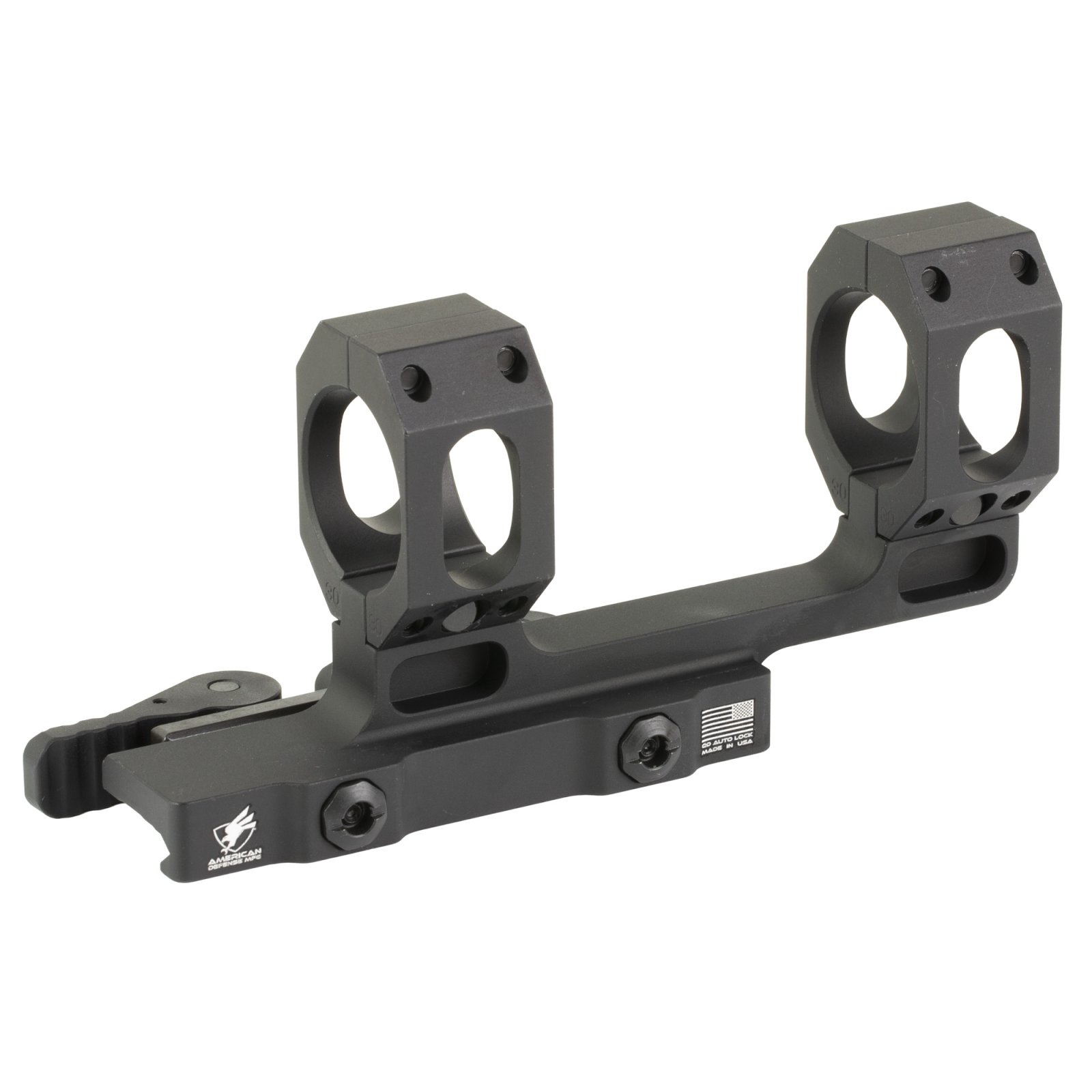 American Defense AD-RECON-M-30-STD Quick Detach 30mm Scope Mount Black