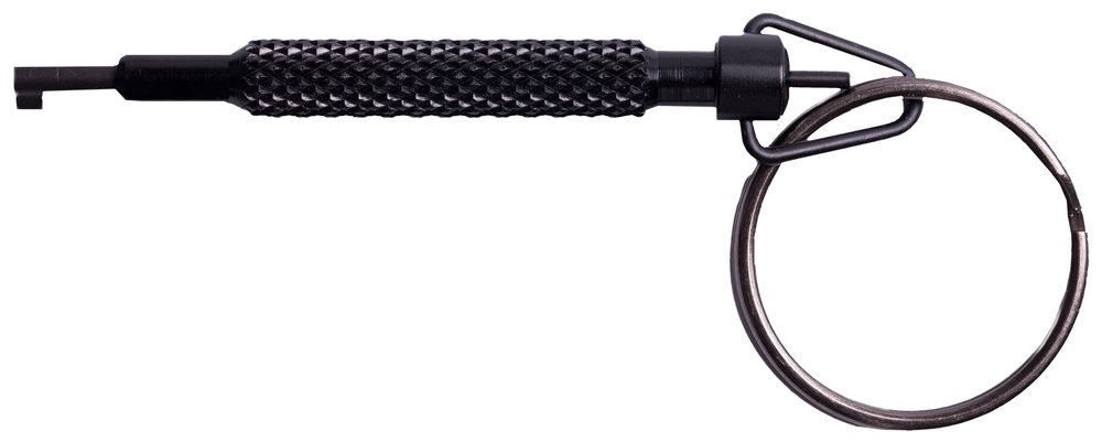 Buy Uzi Rotating Handcuff Key - Black Metal, Dual Key Chain, Universal Police Quality Compatibility online