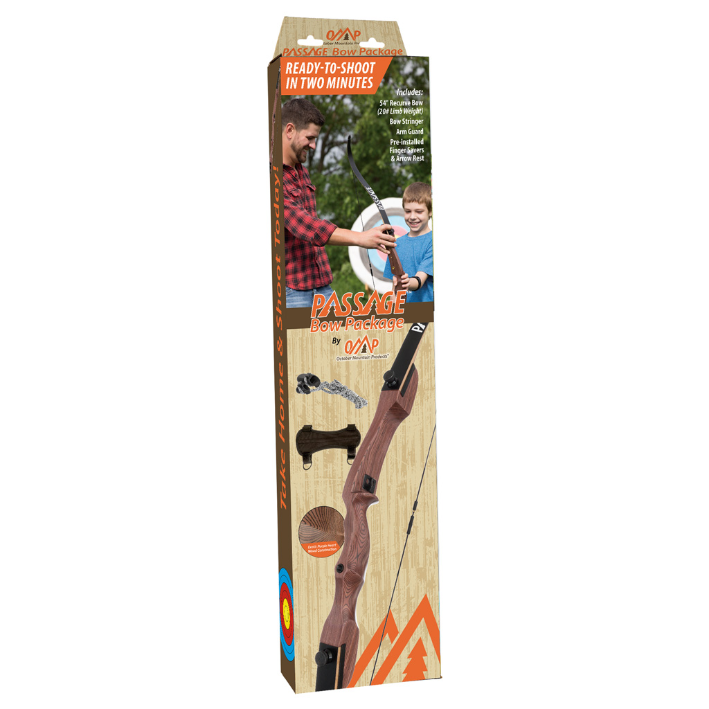 October Mountain 81273 Passage Recurve Bow 54" 20 lbs RH Takedown
