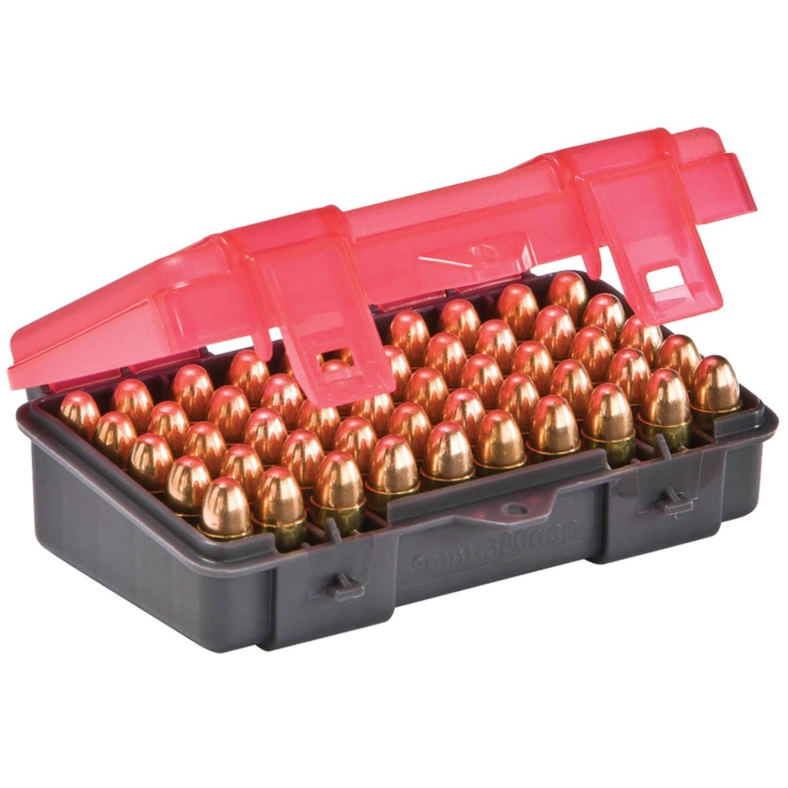 Buy Plano Ammo Box .380 Auto/9mm 50 Rounds Charcoal/Rose 1224-50 online