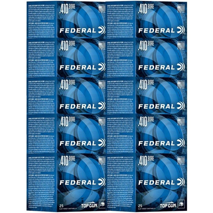 Federal TOP GUN 410 BORE 2-1/2" 1/2OZ #8 SHOT 250/CASE - Federal Premium Ammunition