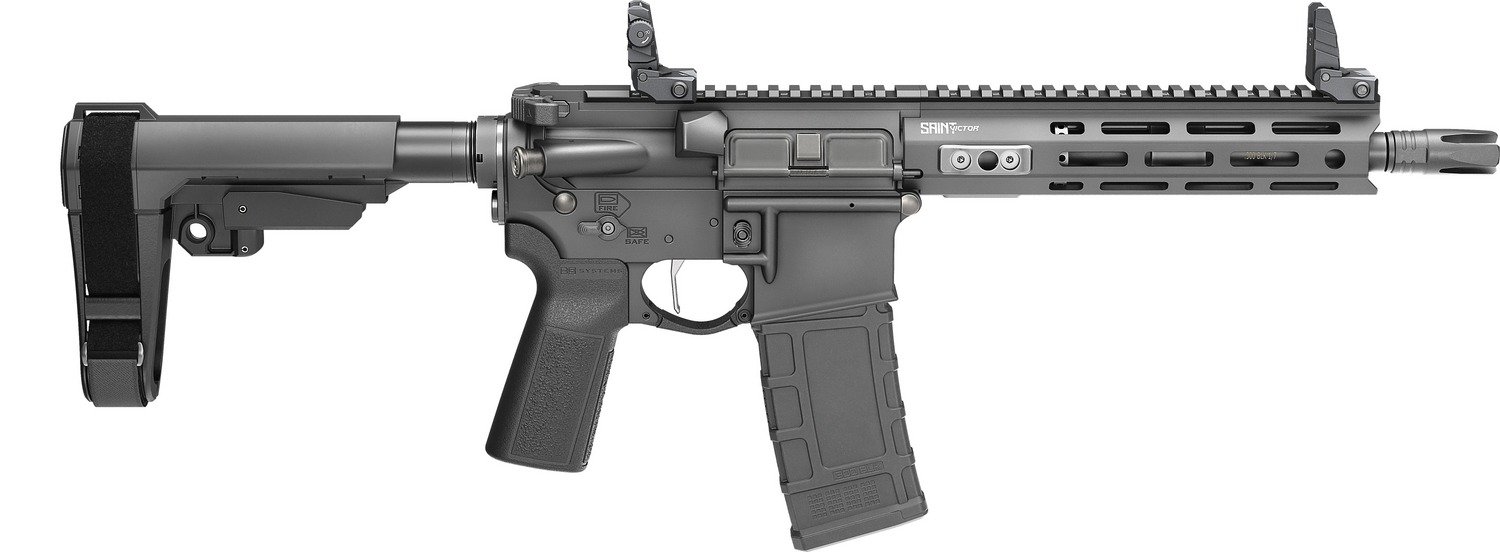 Springfield Armory STV995300B-V2-SBA3 Saint Victor V2 Pistol 300 AAC Blackout 9.5" Black Anodized Rifle - SPG