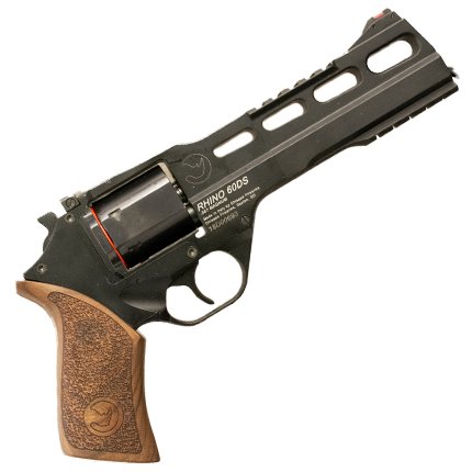 Rhino 60DS .357 6" Black medium walnut grip --Adjustable sigts
