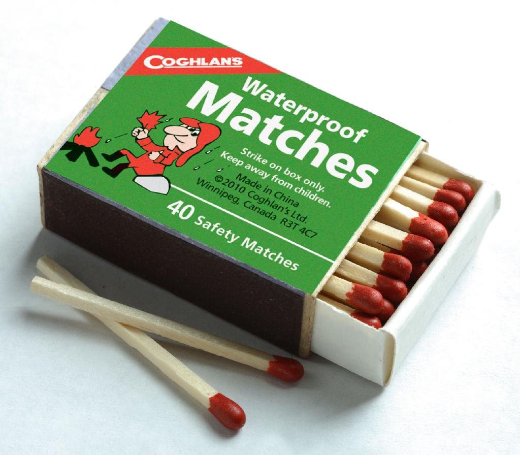 Coghlan's Waterproof Safety Matches 940BP 4-Pack 160 Count Wooden