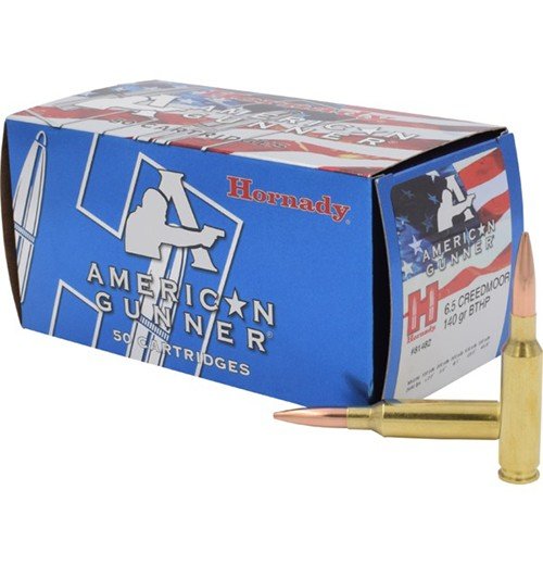 Hornady 81482 American Gunner 6.5 Creedmoor 140gr BTHP Ammo 50 Rounds