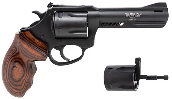 Charter Arms Double Dog Revolver 357 Magnum 9mm 4.2 Inch 5 Rounds Walnut...