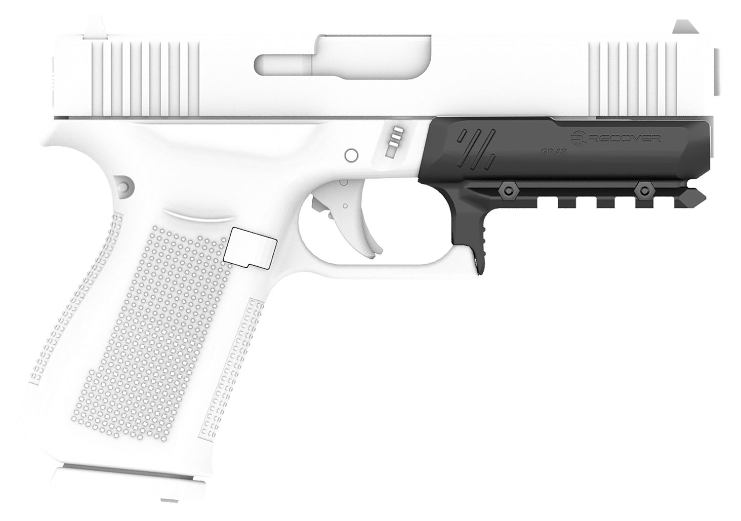 Buy Recover Tactical GR4801 Full Size Rail for Glock 48 Black Polymer online