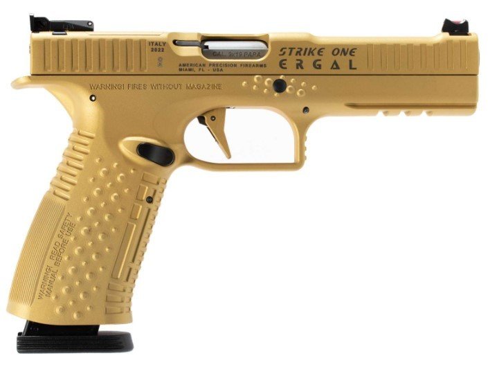 Arsenal Strike One Speed Ergal Gold 9mm Aluminum Frame 5" Barrel - American Tactical Imports - 9mm