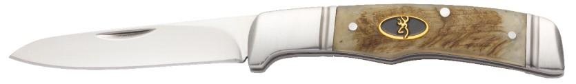 Browning Joint Venture Knife 8Cr13MoV 3 in Jigged Sheep Horn Folding