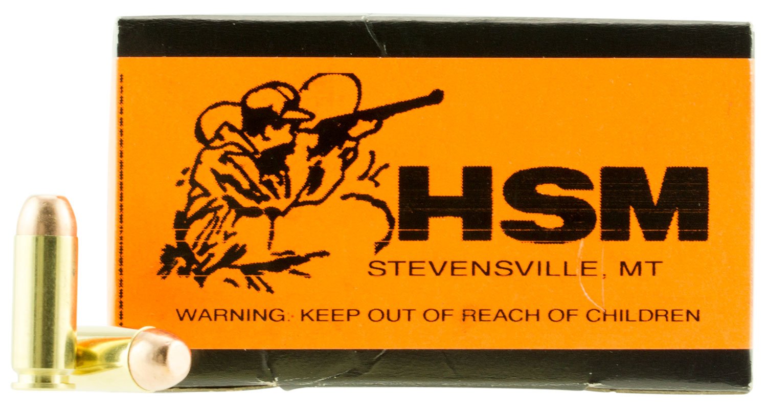 HSM 10MM2N 10mm Auto 180gr FMJ Ammo 50 Rounds 1150fps 529ft-lbs - HSM Ammunition - 10MM AUTO