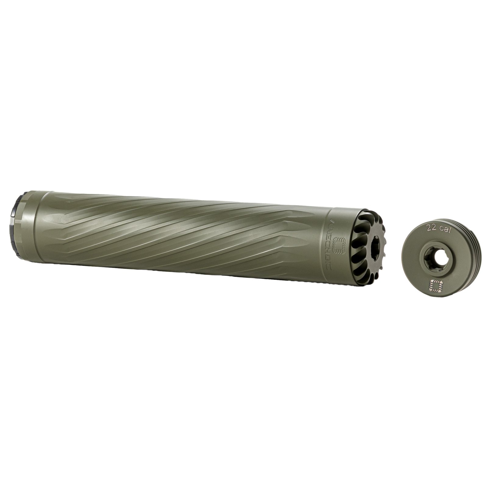 ANECHOIC X-223-OD-L Suppressor, 223 Rem/556NATO, Titanium, Olive Drab